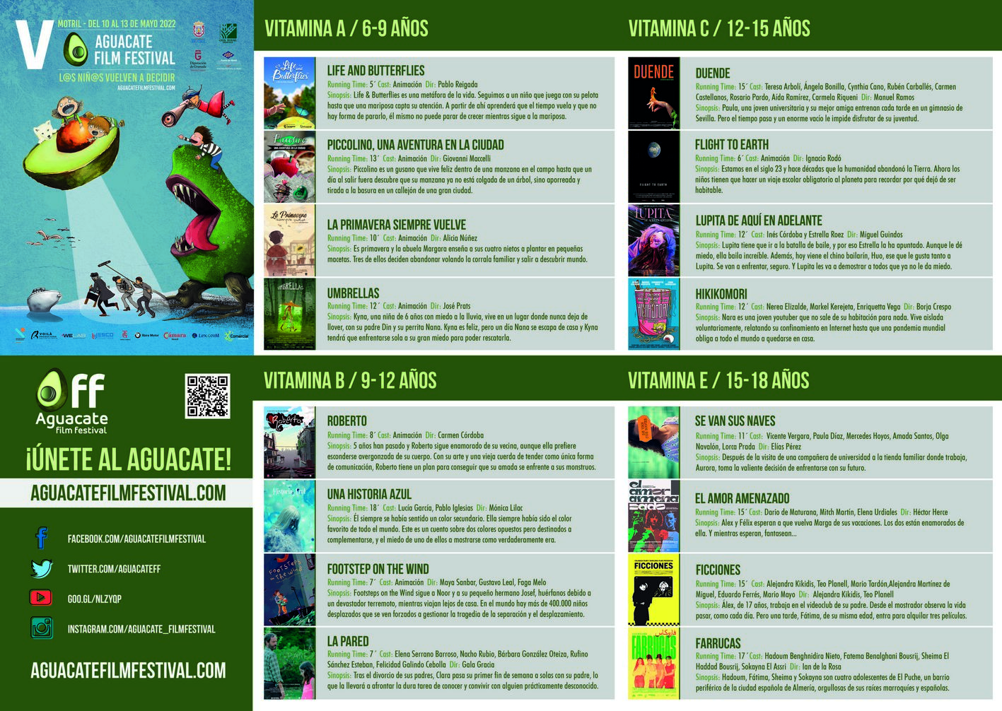 Programa Aguacate Film Festival 2022